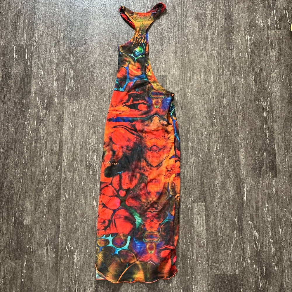 Sydney Jaded‎ London Psychedelic Print One Shoulder Maxi Dress - Abstract Size 0
